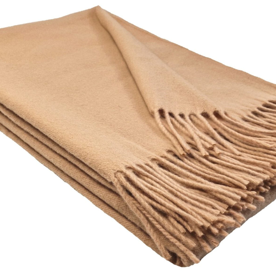 Pleds LUGANO, 140x200,  90% merino vilna, 10% kašmirs, bēšs