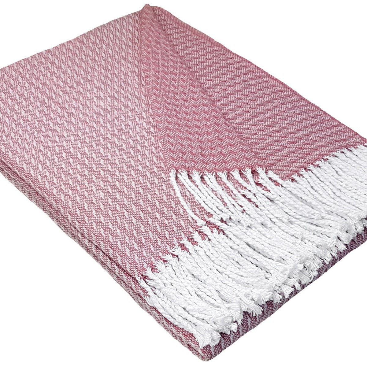 Pleds MALTA ,70% kokvilna 30% polesters, ar bārksti, dzeltens, rozs