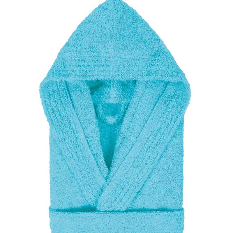 bērnu frotē halāti ar kapuci PURE, 100% kokvilna, 385 g/kvm, spilgti gaiši zils