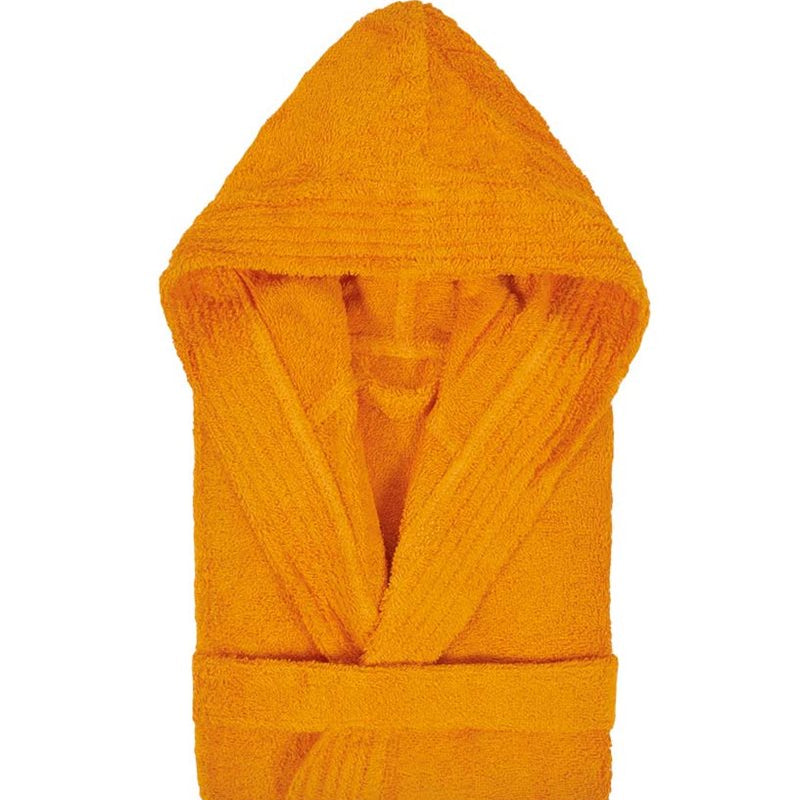 bērnu frotē halāti ar kapuci PURE, 100% kokvilna, 385 g/kvm, oranžs