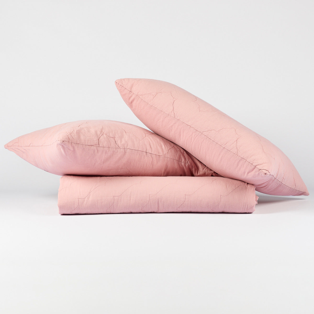 Gultas pārklājs LOVER ar pildījumu, 100% BCI cotton, pink, rozā krāsa