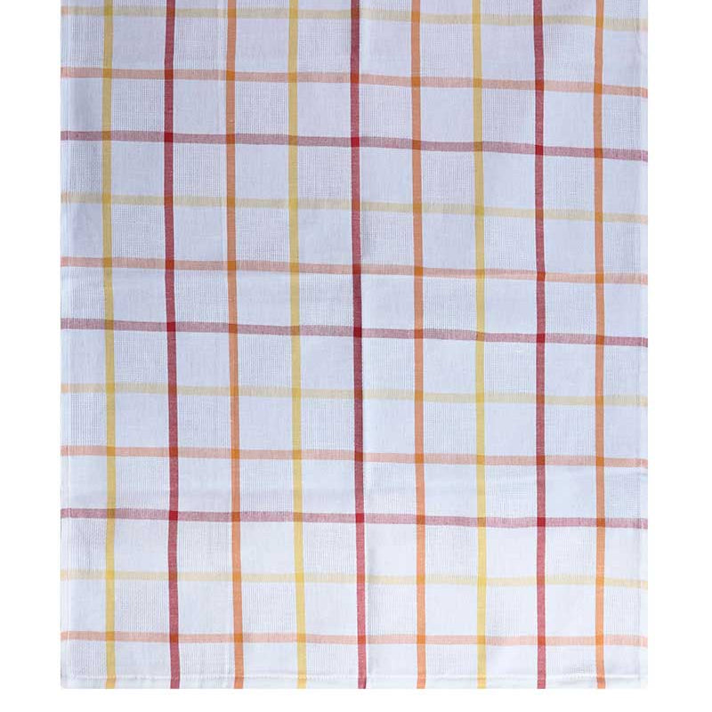 Virtuves dvieļi PURE Squares LIN, 70% kokvilna, 30% lins, trauku dvielis 50x70, rūtiņu, balts-sarkans