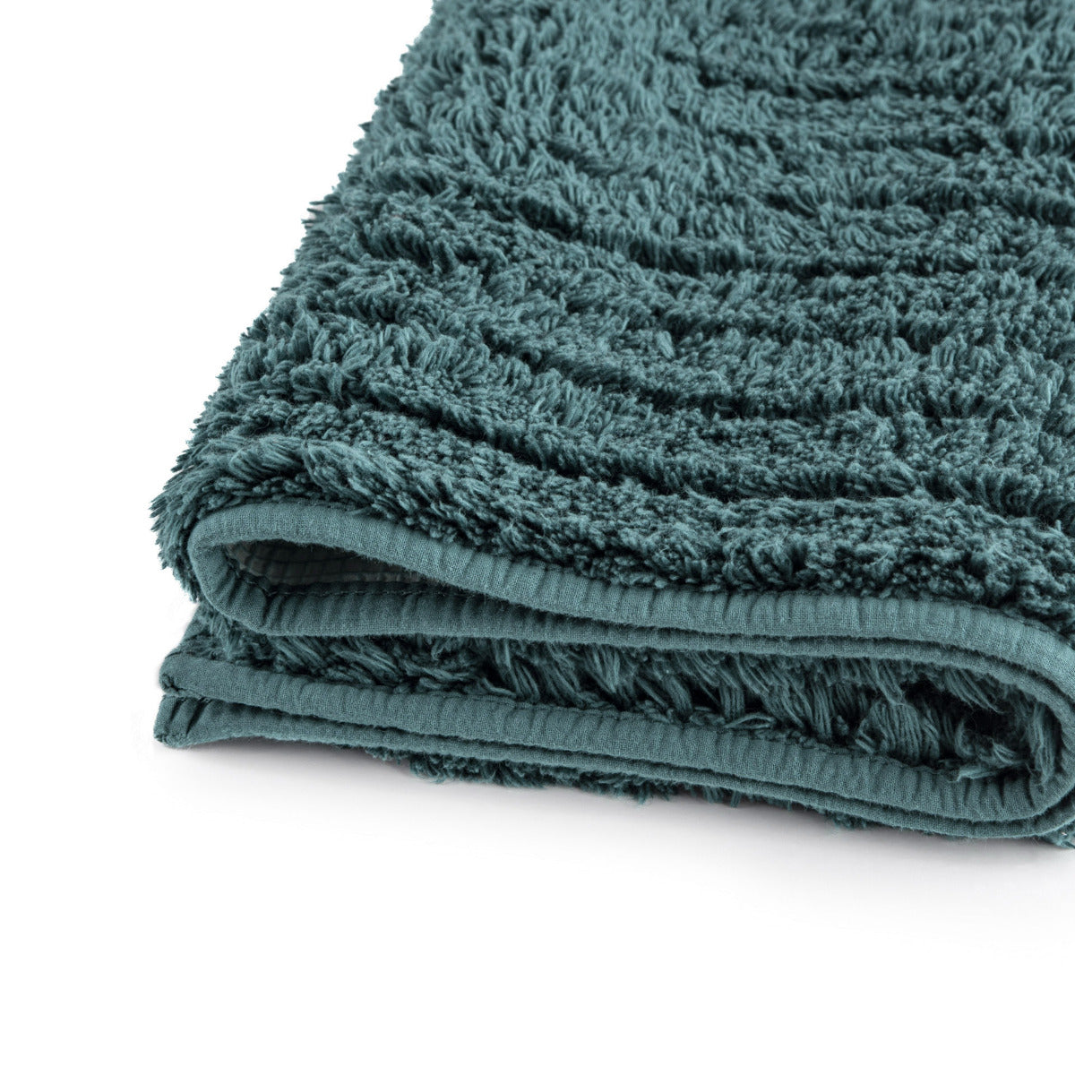 biezs frotē vannas paklājs RIBBON, 100% kokvilna, combed cotton, 1700g/kvm, deep baltic, tumši zaļi zils