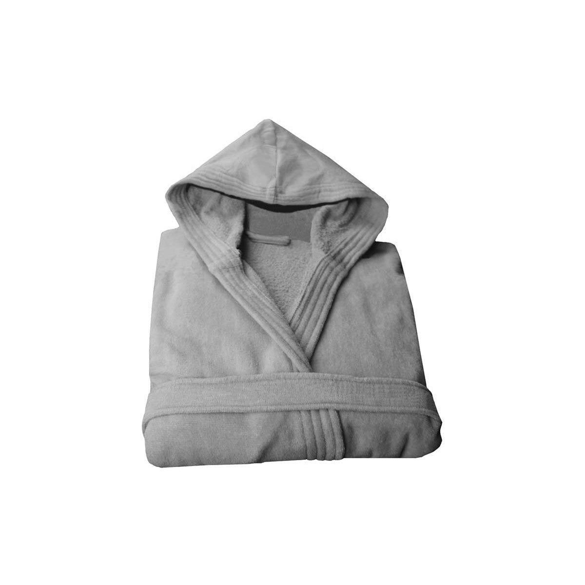 velūra bērnu halāts ar kapuci COOL, 100% kokvilna, 300 g/kvm, velūrs-frotē, grey, pelēks