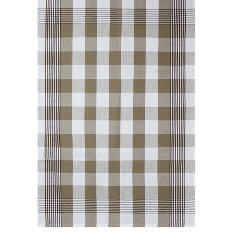 Virtuves dvieļi ESSENTIAL, 100% kokvilna, 260 g/kvm, 50x70 trauku dvielis, rūtiņu, bēšs