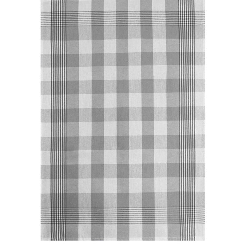 Virtuves dvieļi ESSENTIAL, 100% kokvilna, 260 g/kvm, 50x70 trauku dvielis, rūtiņu, pelēks