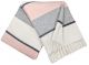 Pleds FARO K 140x200 merino un kašmirs roza/pelēks/balts