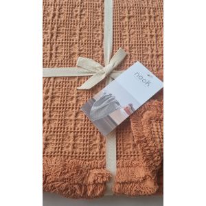 Kokvilnas pleds PICK 130x170 ORANGE