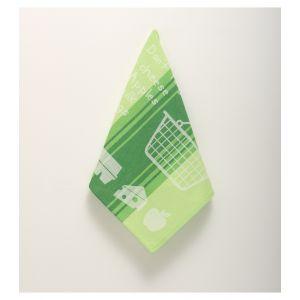 Virtuves trauku dvielis BASKET 50x70 green