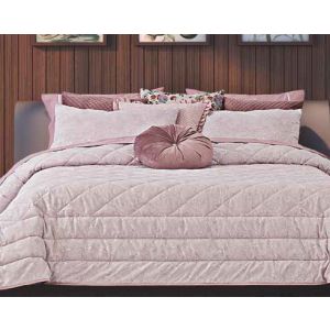 Gultas pārklājs BISCUIT 250x270 + 2 spilveni 50x70 ROSA