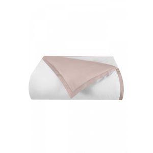 Satīna segas pārvalks CAETANO 200x220 100% kokvilna Satīns 300TS white/pink