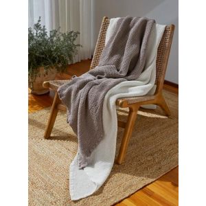 Pārklājs vafeļauduma FARO pearl 160x200 100% kokvilna pienbalts