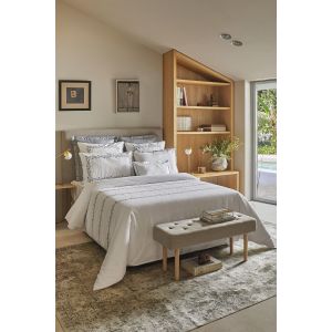 FLORA segas pārvalks 140x200 white/blue