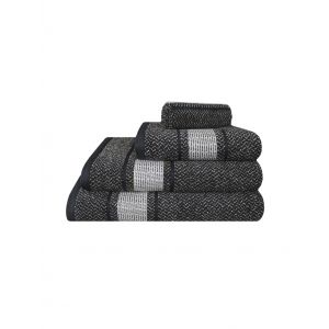 Frotē dvieļi GRID ar malu grey 100% kokvilna