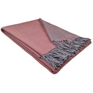 Pleds LUGANO DF mauve grey 140x200  90% merino vilna, 10% kašmirs