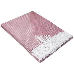 Pleds MALTA rose 140x200 70% kokvilna 30% polesters