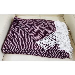 Pleds MIRABELLA V lilla 140x200 50% kokvilna 30% poliesters 20% poliakrils