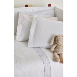 Mazuļu segas pārvalks NINA 100x140 white/pink