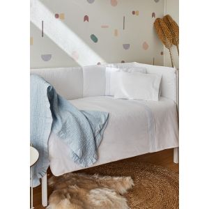 Mazuļu segas pārvalks NINA 100x140 white/blue