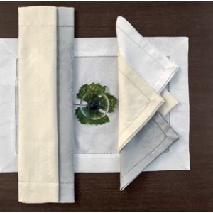 PALACE galda salvetes 3 gabali 45x45 WHITE 100% kokvilna