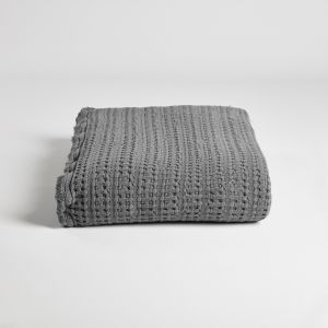 NASA kokvilnas pleds 130x170 dark grey