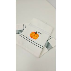 Virtuves vafeļdvielis ar izšūvumu 50x70 PUMPKIN 100% kokvilna