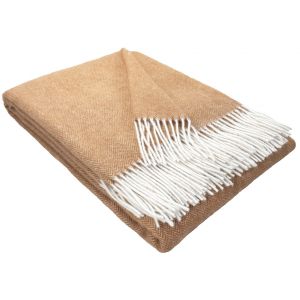 Pleds Tirol beige sand 140x200 100% vilna 340g/kvm