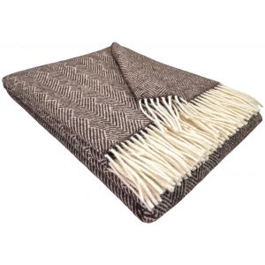 Pleds Tirol N BROWN 140x200 100% vilna 340g/kvm