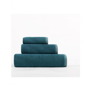 Frotē dvielis ar izšūtu rakstu RETRO 70x140 BLUE 100% kokvilna