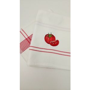 Virtuves vafeļdvielis ar izšūvumu 50x70 TOMATE 100% kokvilna