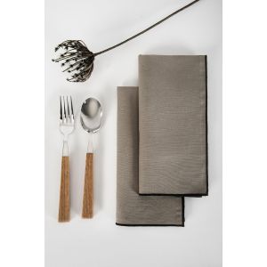 Servēšanas salvetes TROIA 45x45 3 gabali CLAY 100% lins