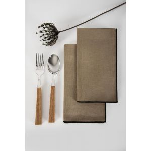Servēšanas salvetes TROIA 45x45 3 gabali SAND 100% lins