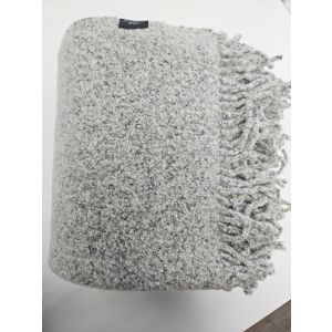 Vilnas pleds Venice Bucle 140x200 DF grey/white 100% vilna
