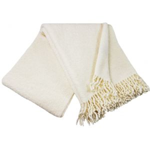 Vilnas pleds Venice Bucle 140x200 creamwhite 100% vilna