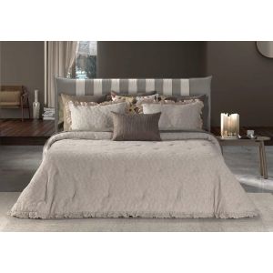 Pērklājs ZEFĪRS 250x270 + 2 spilvendrānas 40x60 TAUPE 100% kokvilna 